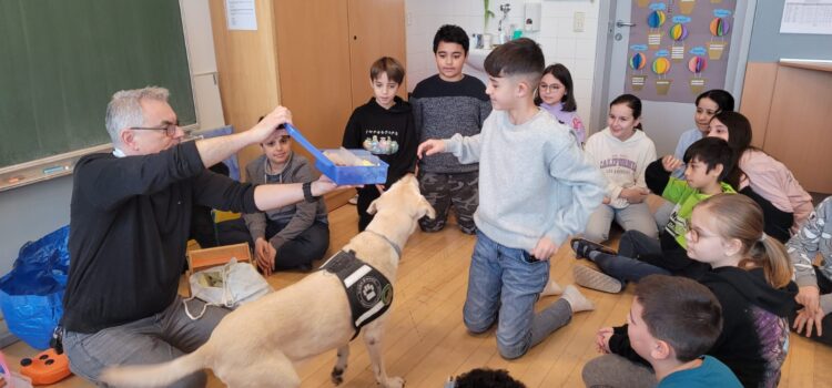 Therapiehund Vicky auf Besuch